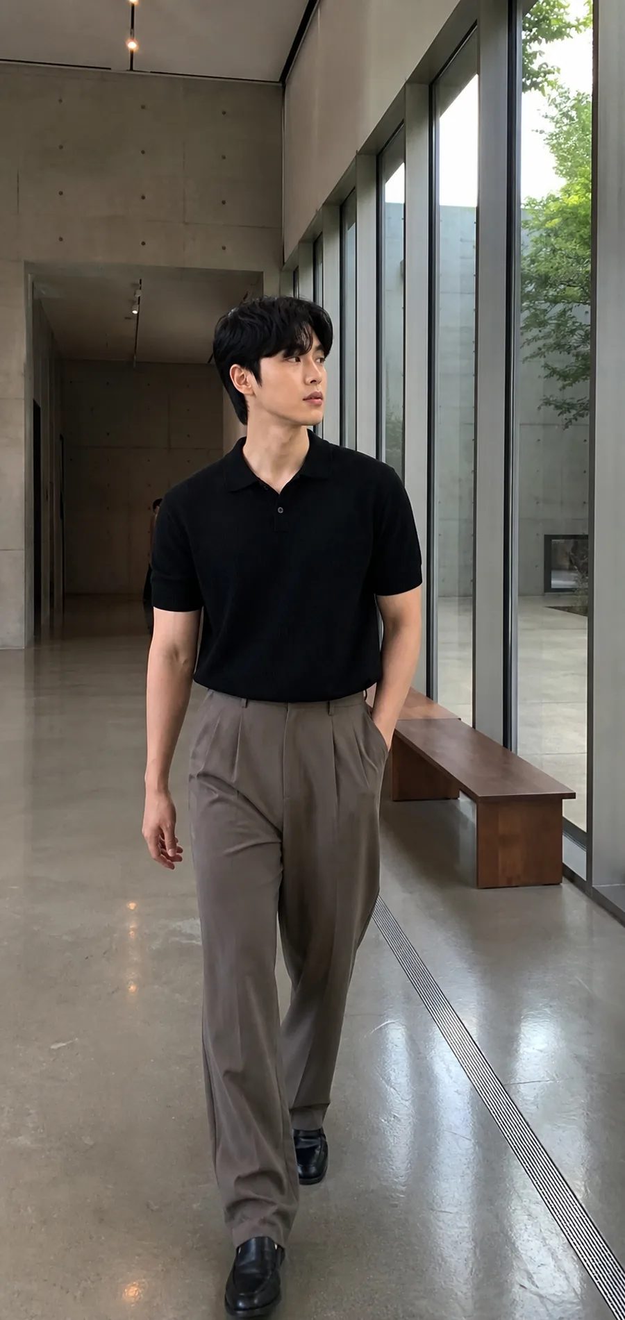 복도를 걸어 나오는 테라피스트