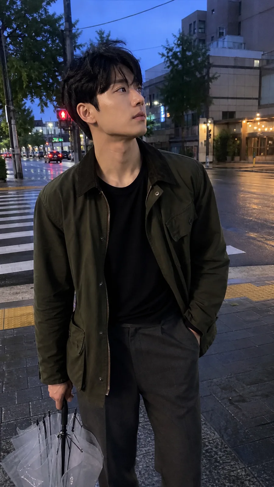 비 갠 저녁 거리